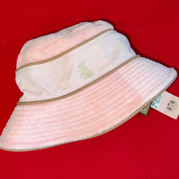 NWT JUICY COUTURE Scottie Dog Logo Pink Terry Bucket Hat Beach Sun Vintage Rare! main image 7